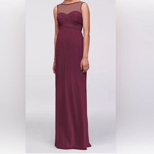 David’s Bridal Maroon Evening Gown